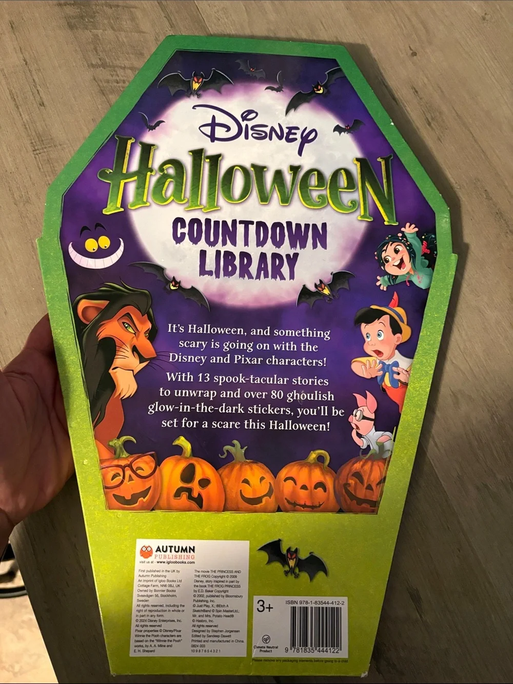 Disney Halloween Countdown Library Coffin Box - Purple & Green